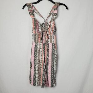 A.U.W. Small White Pink Romper one-piece